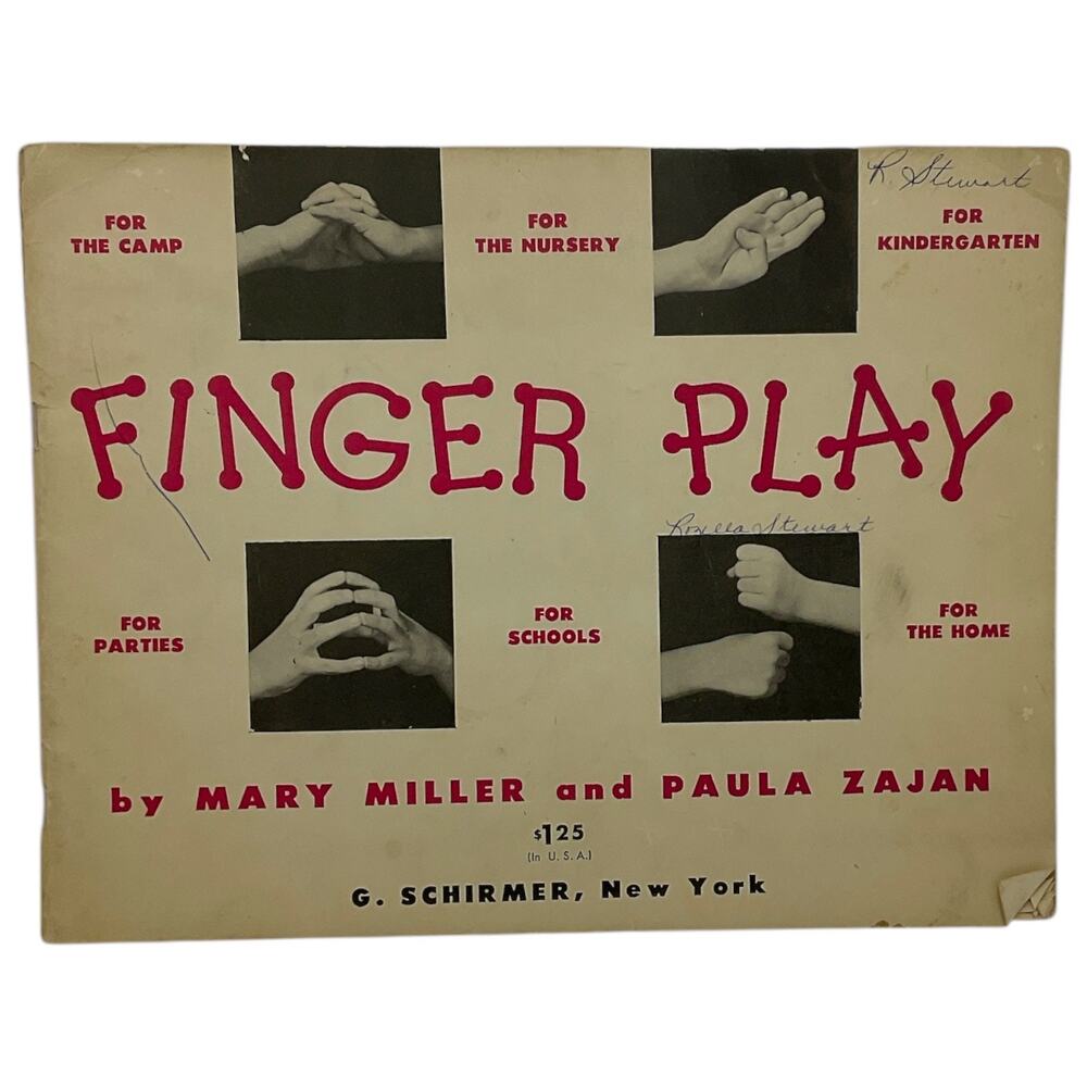 Finger Play Song Book Songs for Little Fingers Mary‎ Miller Paula Zajan